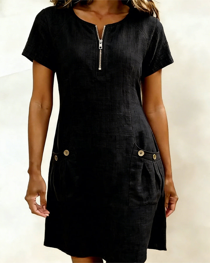 Novelle® | Cotton Zip-Up Dress