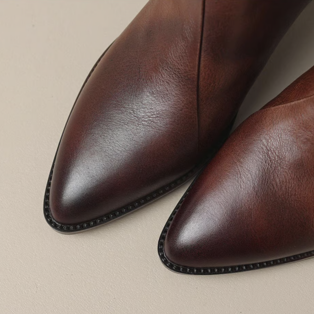 Lily| Luxury Ankle Boots with Low Heel