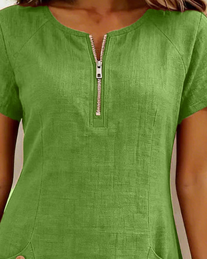 Novelle® | Cotton Zip-Up Dress
