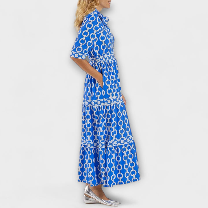 Elvira – Midi Dress with Chain Pattern