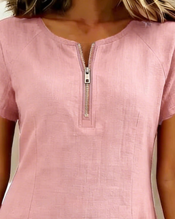 Novelle® | Cotton Zip-Up Dress