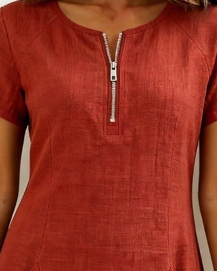 Novelle® | Cotton Zip-Up Dress