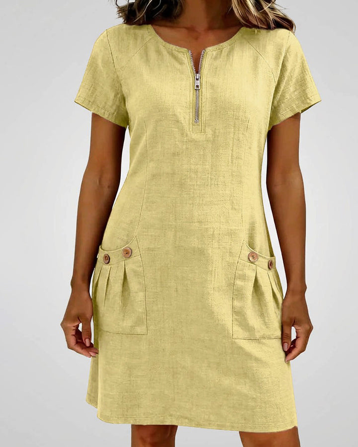Novelle® | Cotton Zip-Up Dress