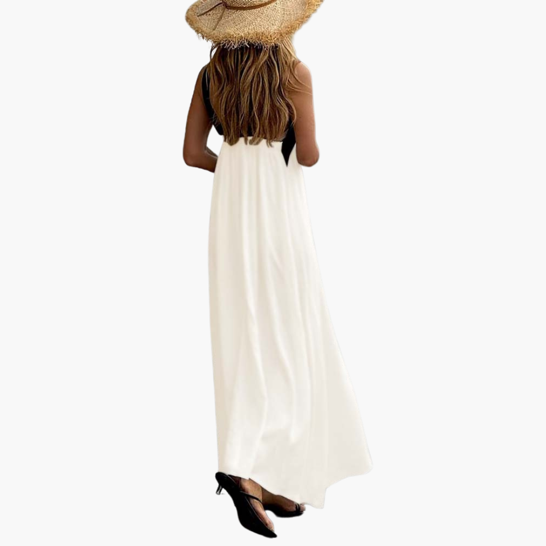 Eliza | Crossover Halter Maxi Dress