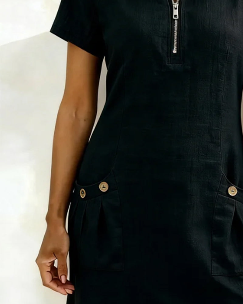 Novelle® | Cotton Zip-Up Dress