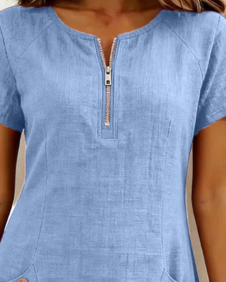Novelle® | Cotton Zip-Up Dress