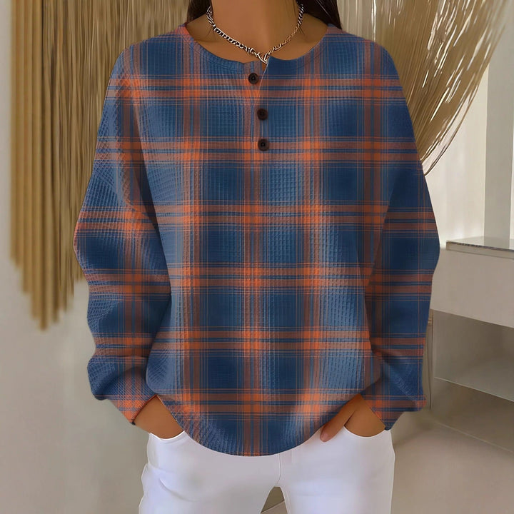 Hazel | Cozy Waffle Knit Henley