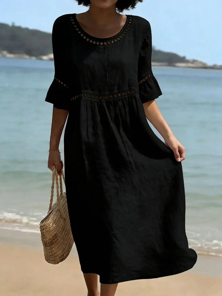 Elenora – Long Dress with a Tummy-Flattering Effect
