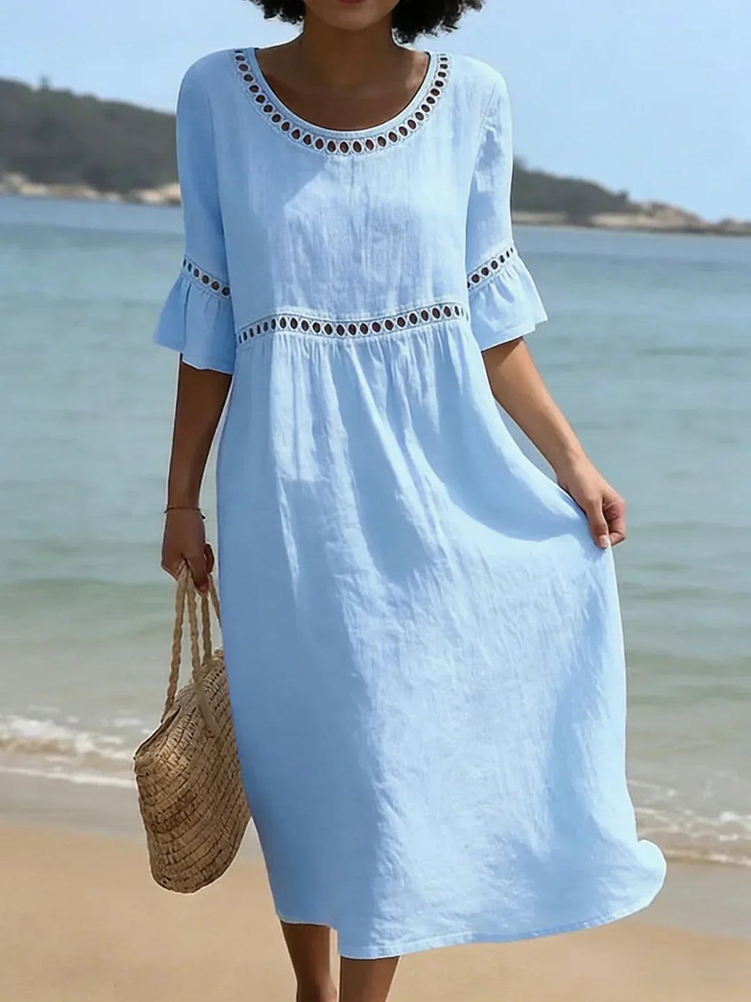 Elenora – Long Dress with a Tummy-Flattering Effect