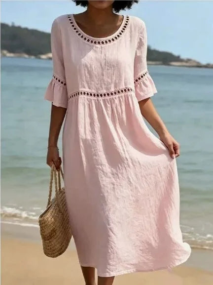 Elenora – Long Dress with a Tummy-Flattering Effect