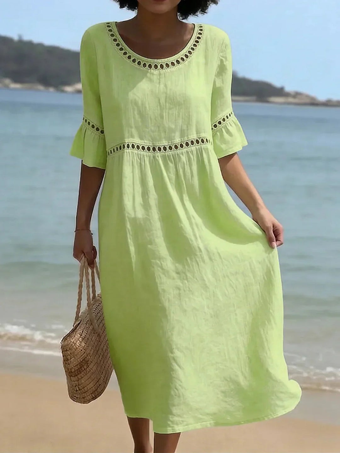 Elenora – Long Dress with a Tummy-Flattering Effect