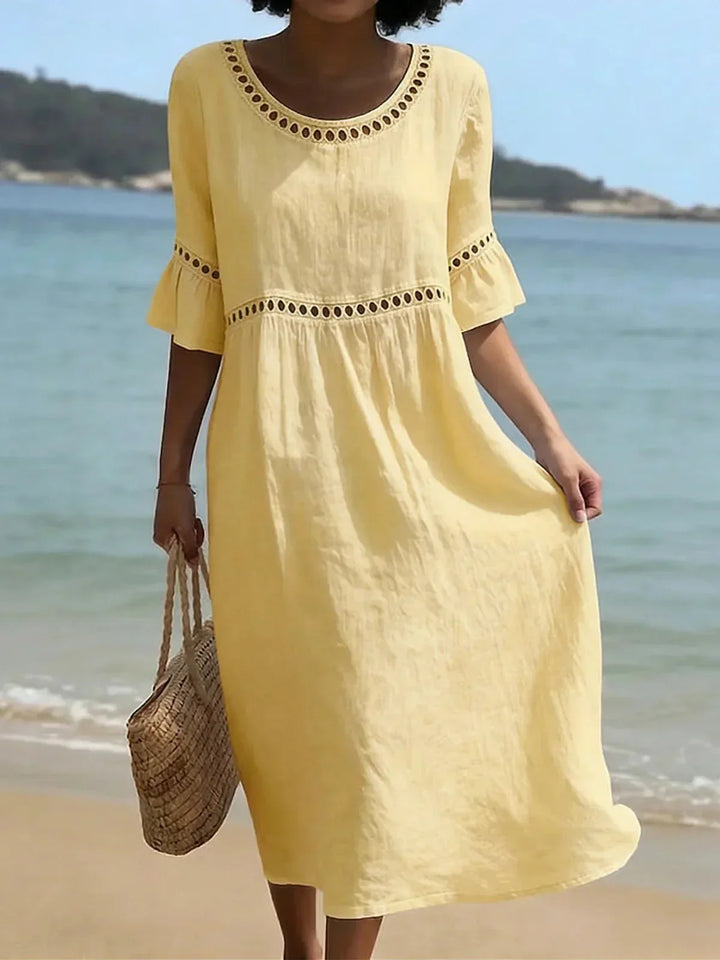 Elenora – Long Dress with a Tummy-Flattering Effect