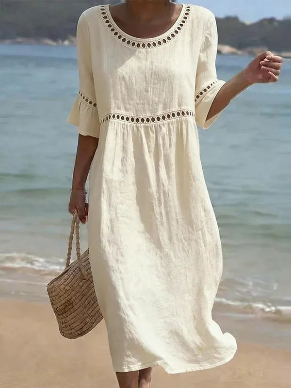 Elenora – Long Dress with a Tummy-Flattering Effect