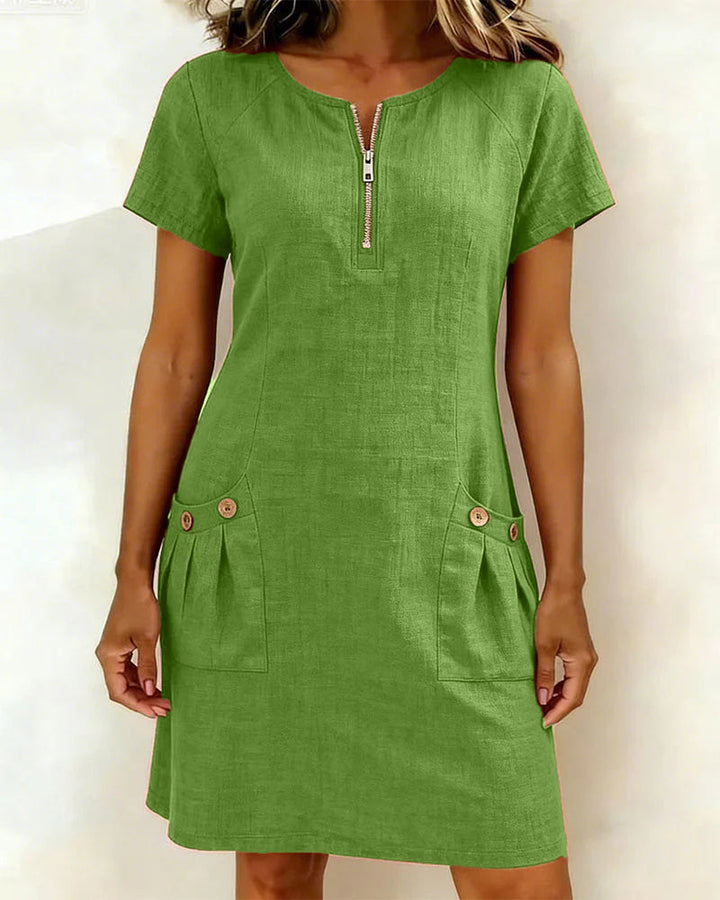Novelle® | Cotton Zip-Up Dress