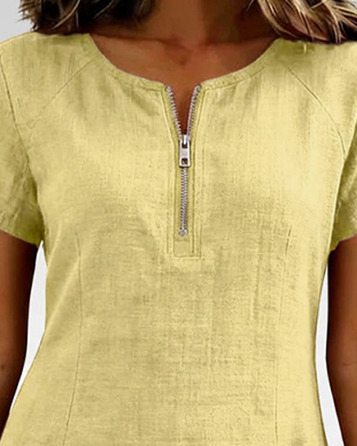 Novelle® | Cotton Zip-Up Dress