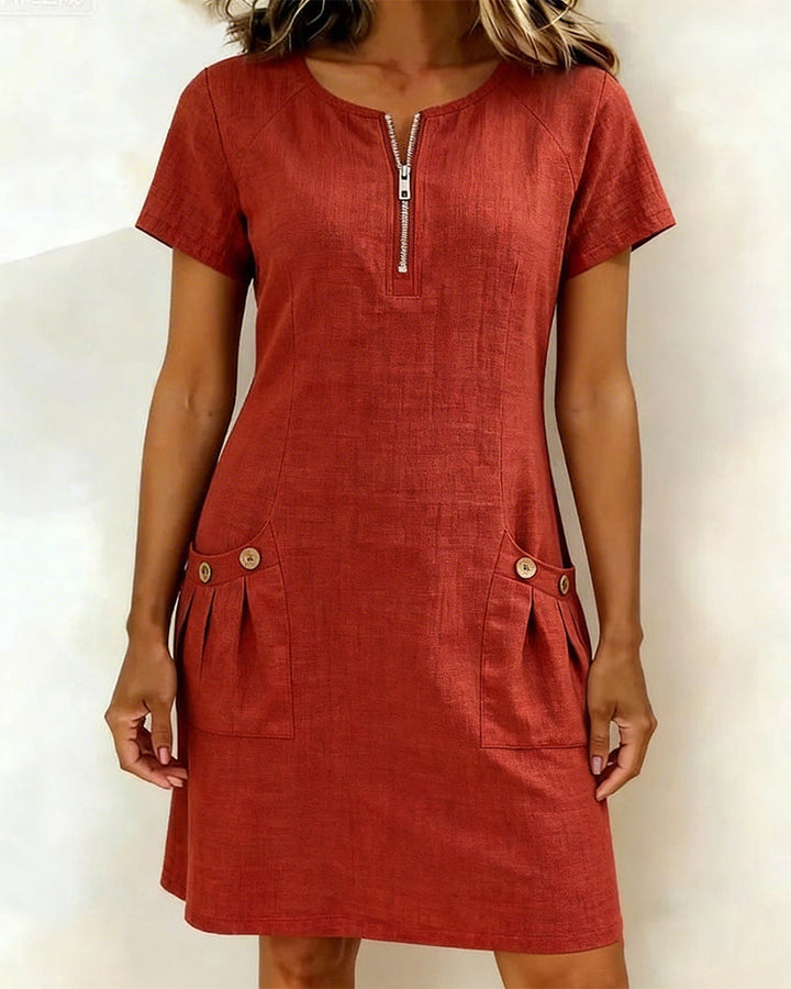 Novelle® | Cotton Zip-Up Dress