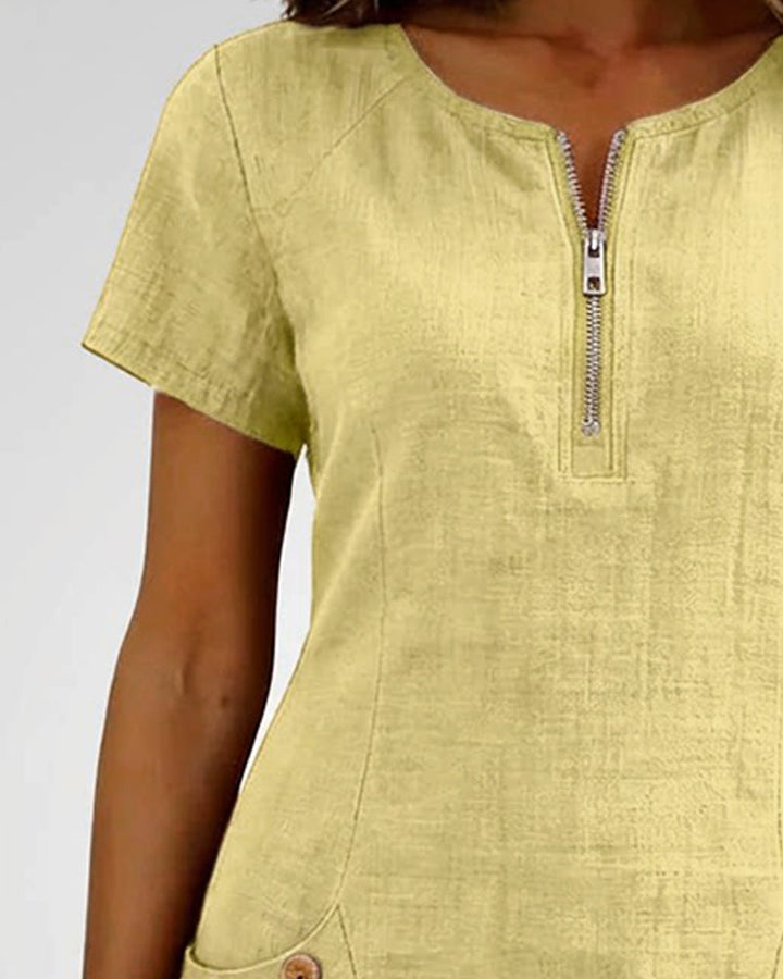 Novelle® | Cotton Zip-Up Dress
