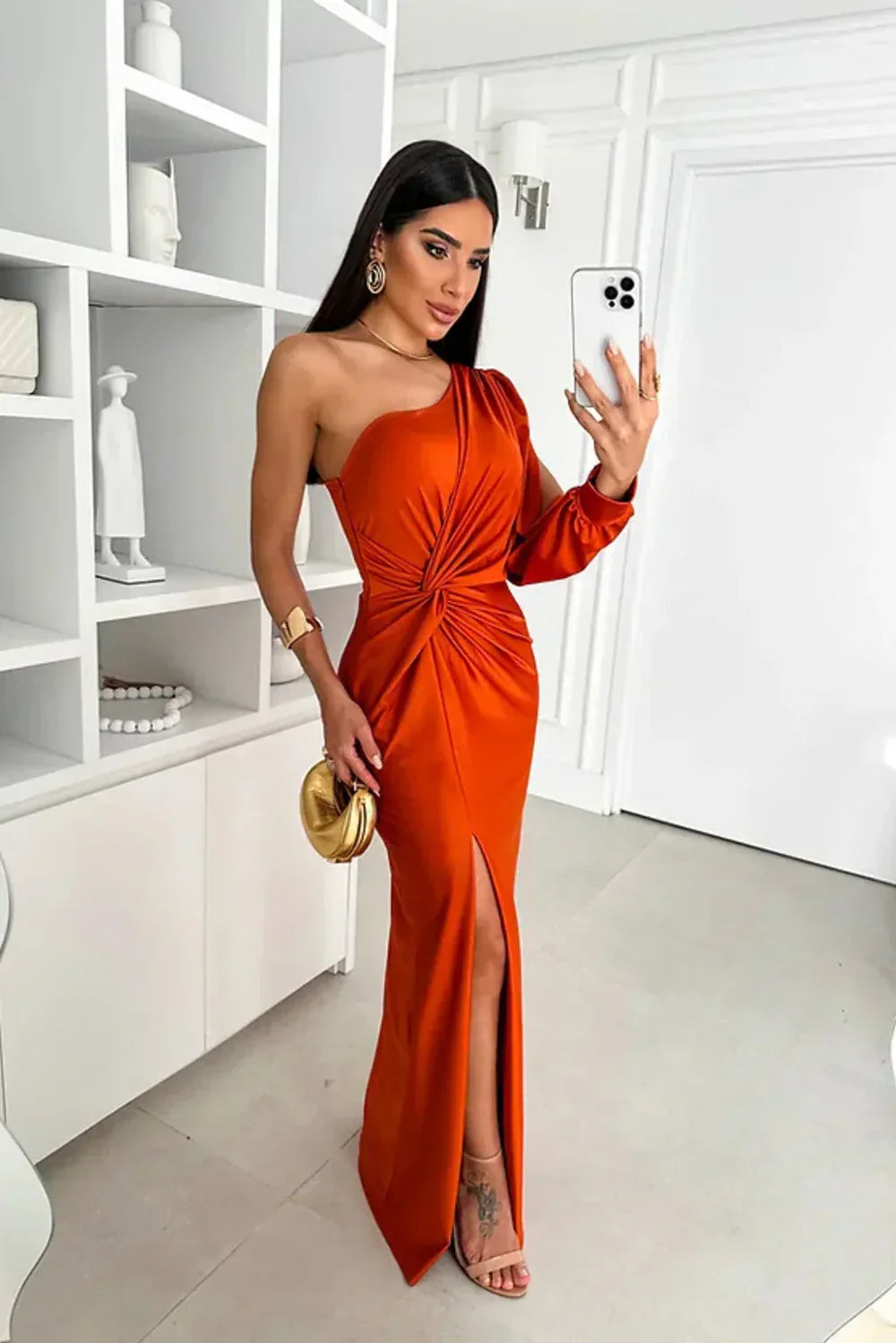 Zarra – Elegant One-Shoulder Maxi Dress
