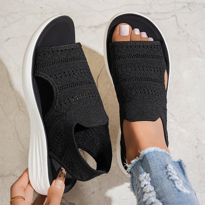 Zina | Women’s Breathable Knit Platform Sandals
