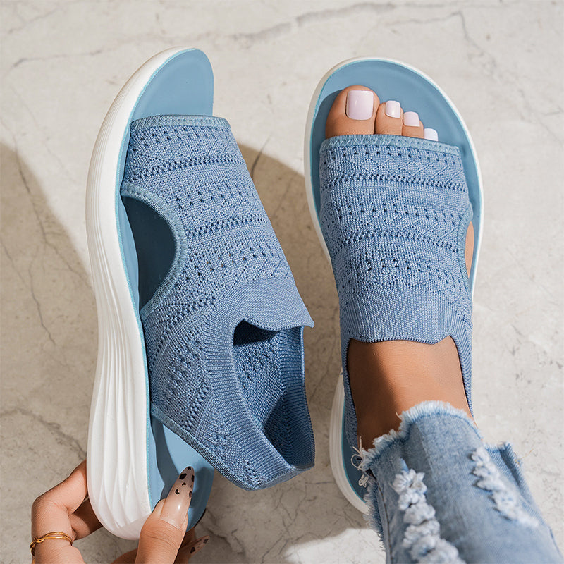 Zina | Women’s Breathable Knit Platform Sandals