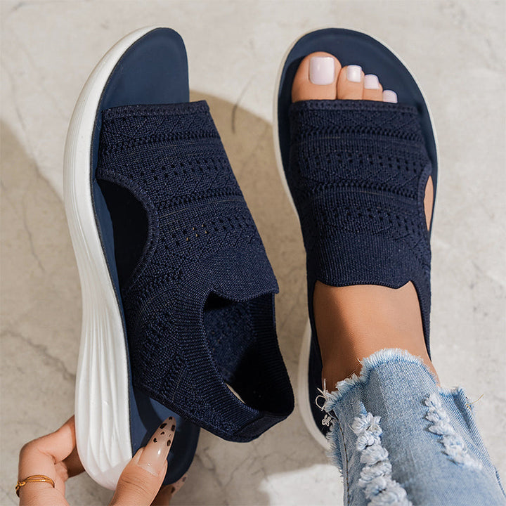 Zina | Women’s Breathable Knit Platform Sandals